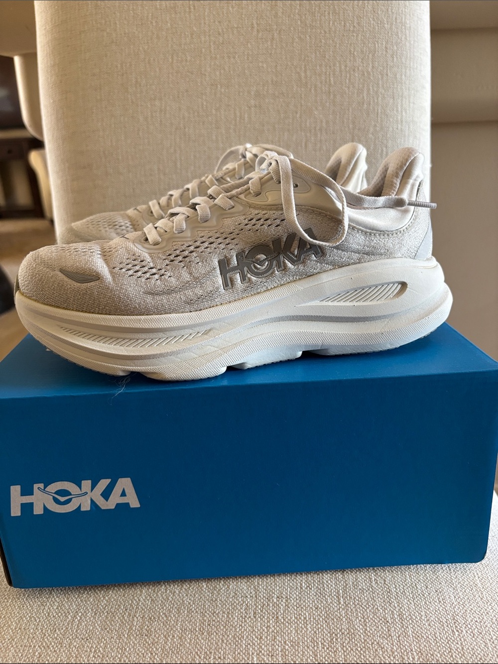 Hoka Bondi 9. Size 8 D. Stardust. Good Condition.